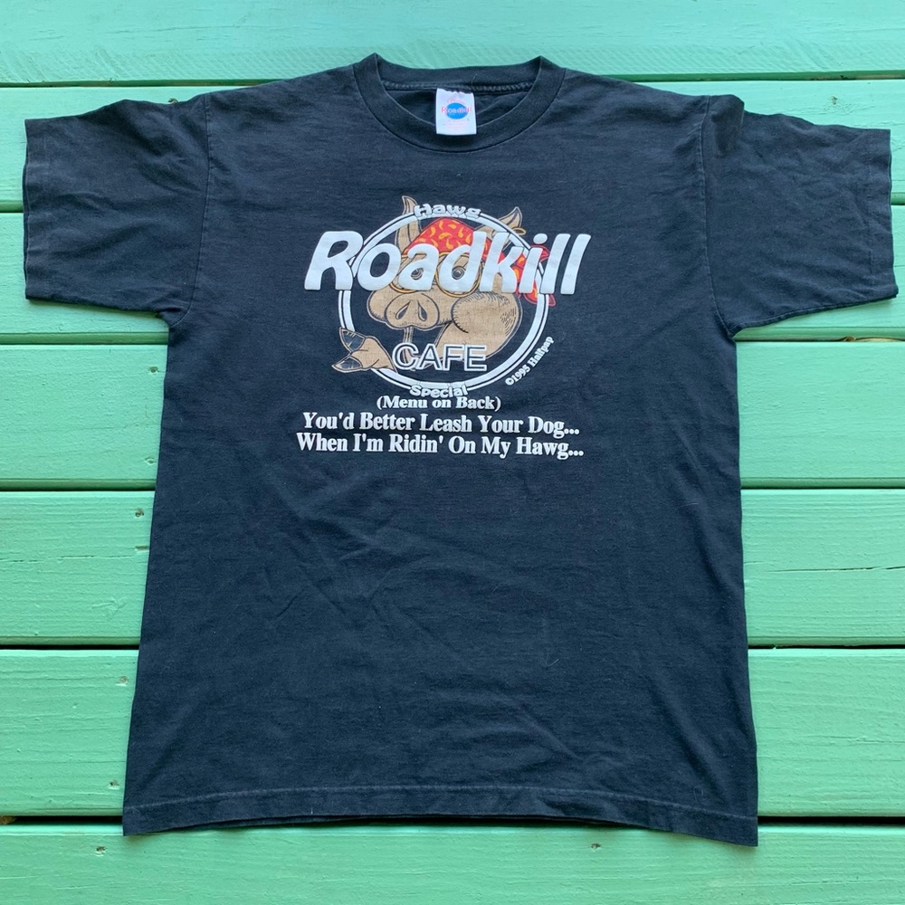 Vintage Funny Harley Parody Biker Shirt Size Large